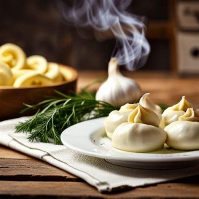  pelmeni ร้อนหอมชวนน้ำลายสอ เสิร์ฟพร้อมซอสครีมและสมุนไพรหอมกรุ่น